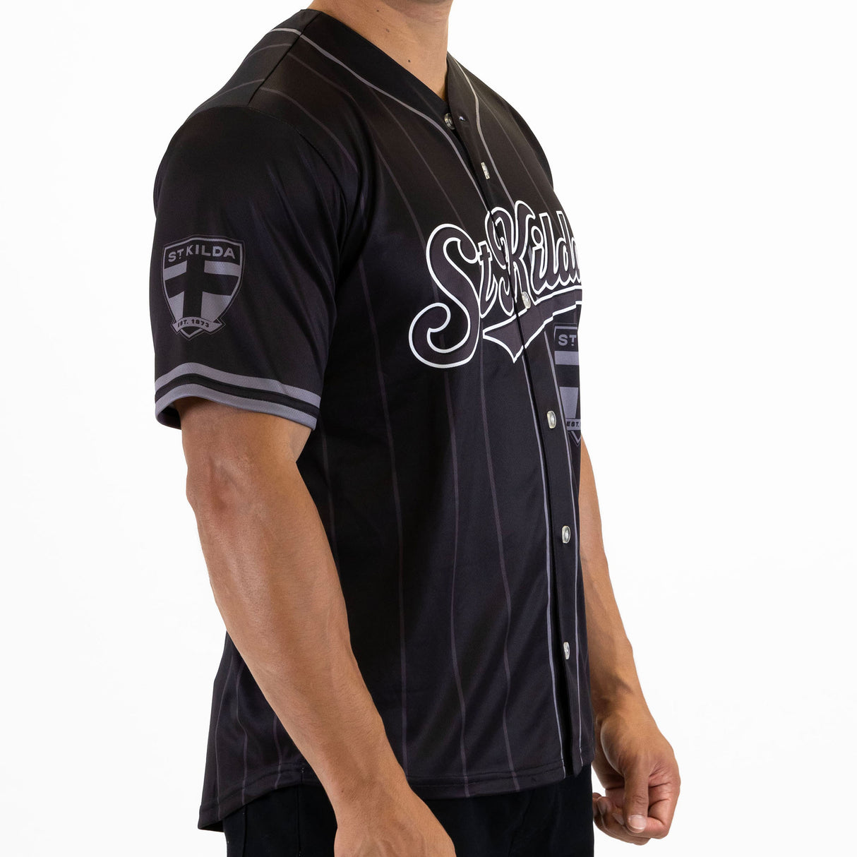 AFL St Kilda Blackout Baseball Shirt - Ashtabula