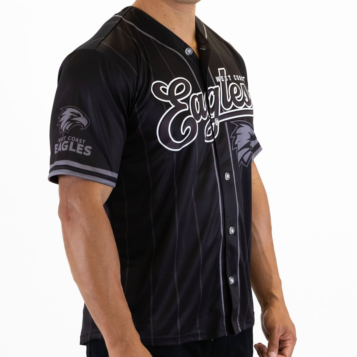 AFL West Coast Eagles Blackout Baseball Shirt - Ashtabula