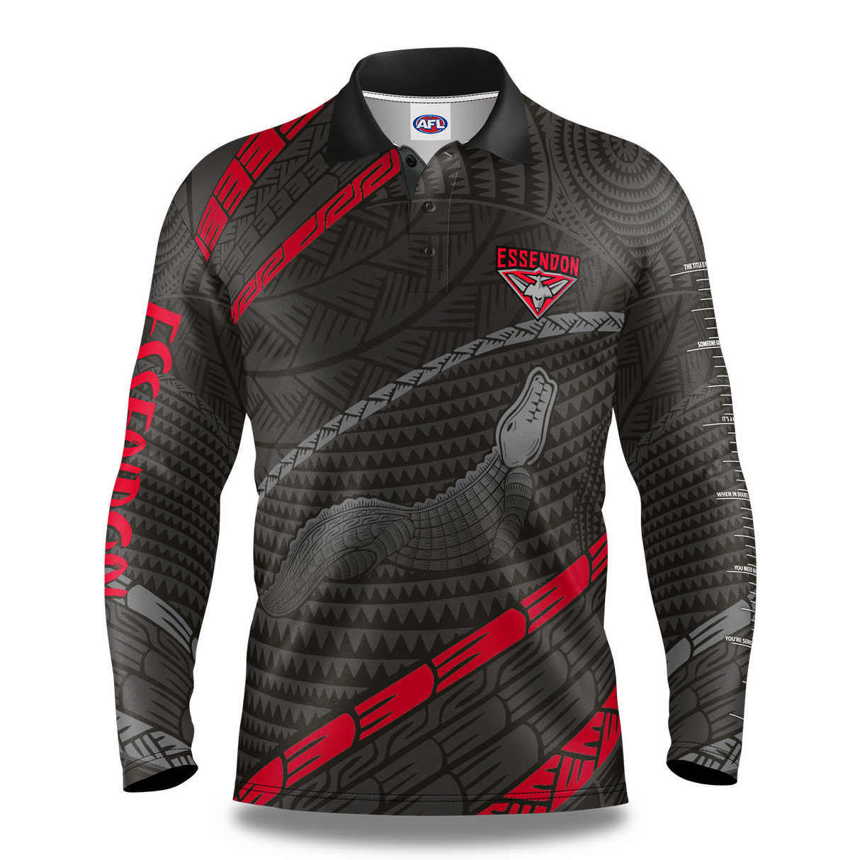 AFL Essendon Bombers 'Koedal' Fishing Shirt - Youth - Ashtabula