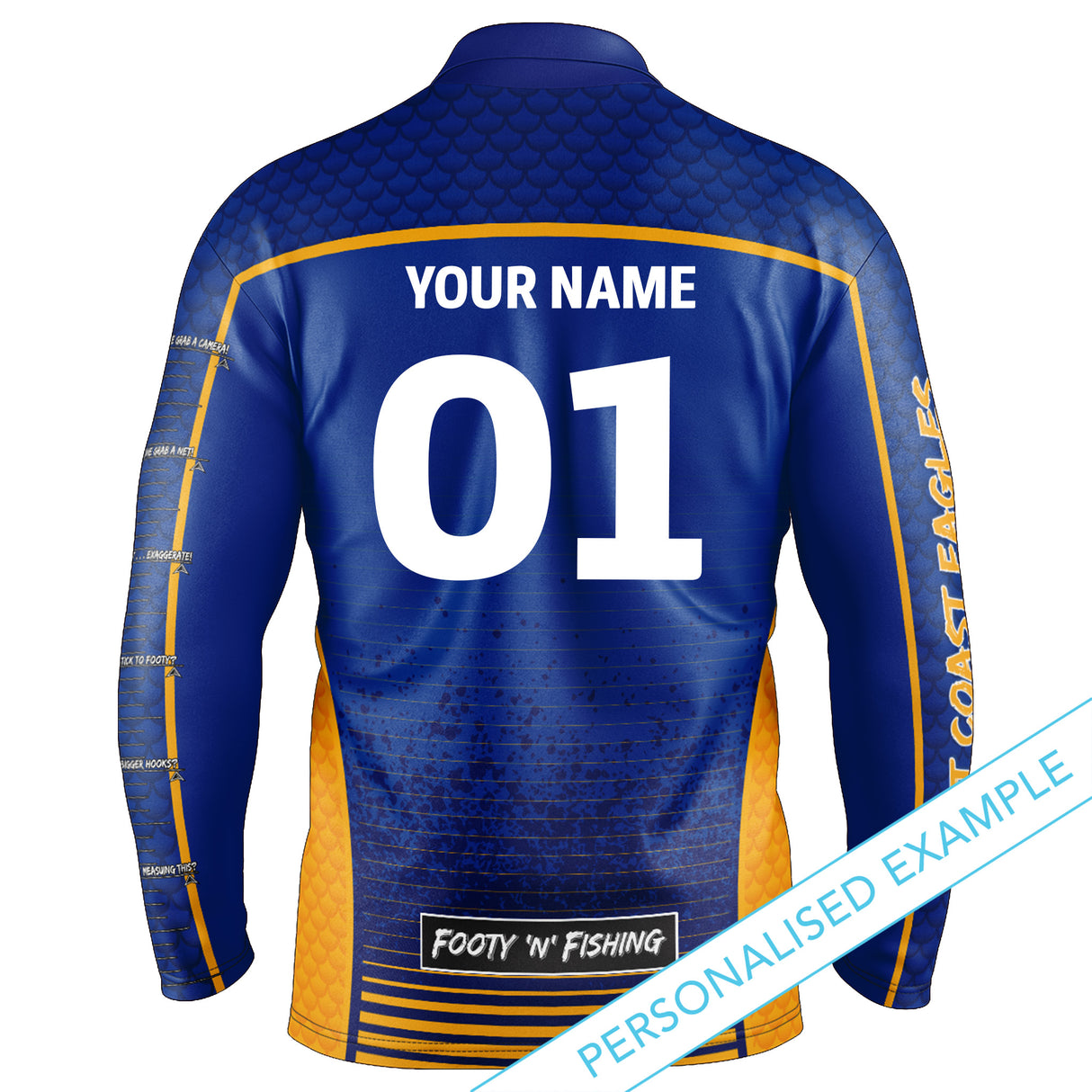 AFL West Coast Eagles Footy n Fishing Shirt - Youth - Ashtabula