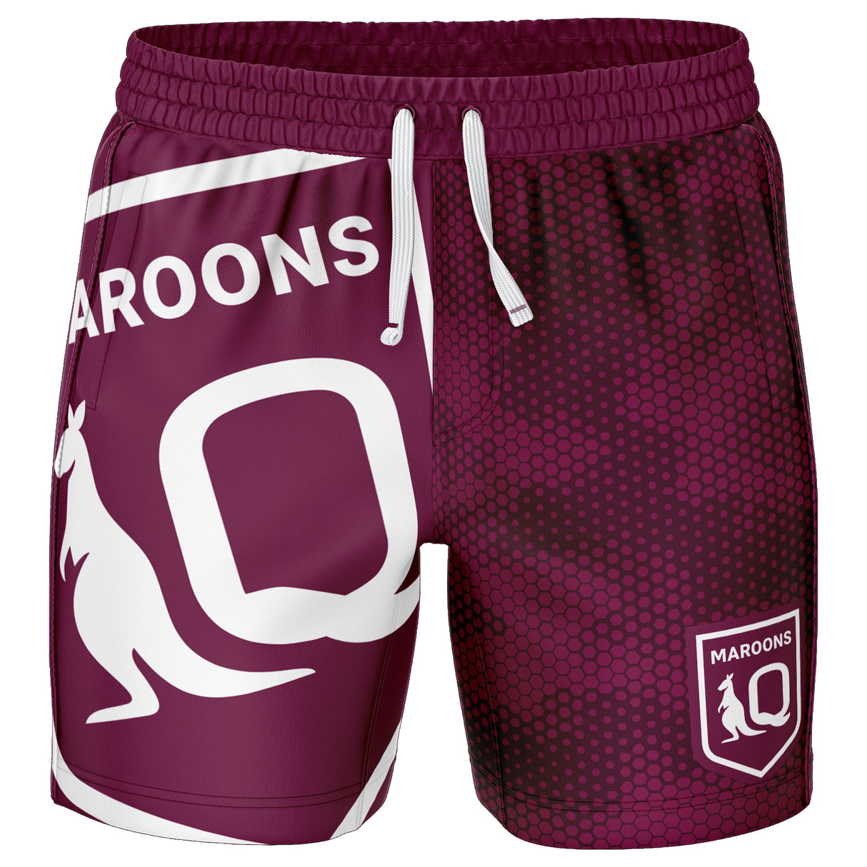 QLD Maroons 'Big Shot' Volley Shorts - Ashtabula