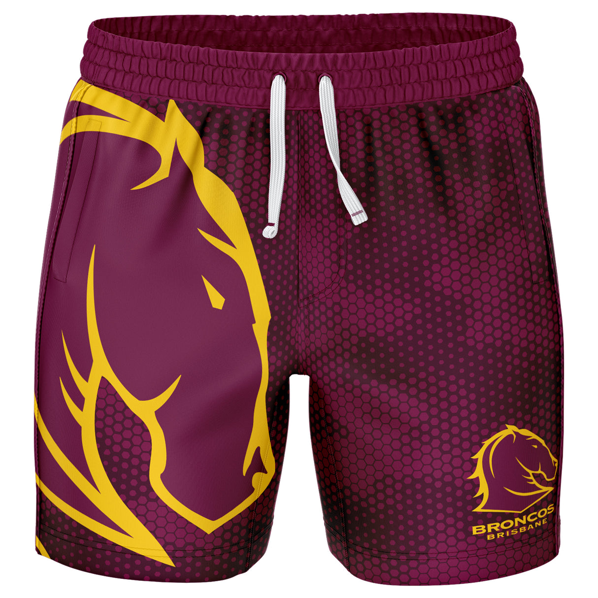 NRL Broncos 'Big Shot' Volley Shorts - Ashtabula