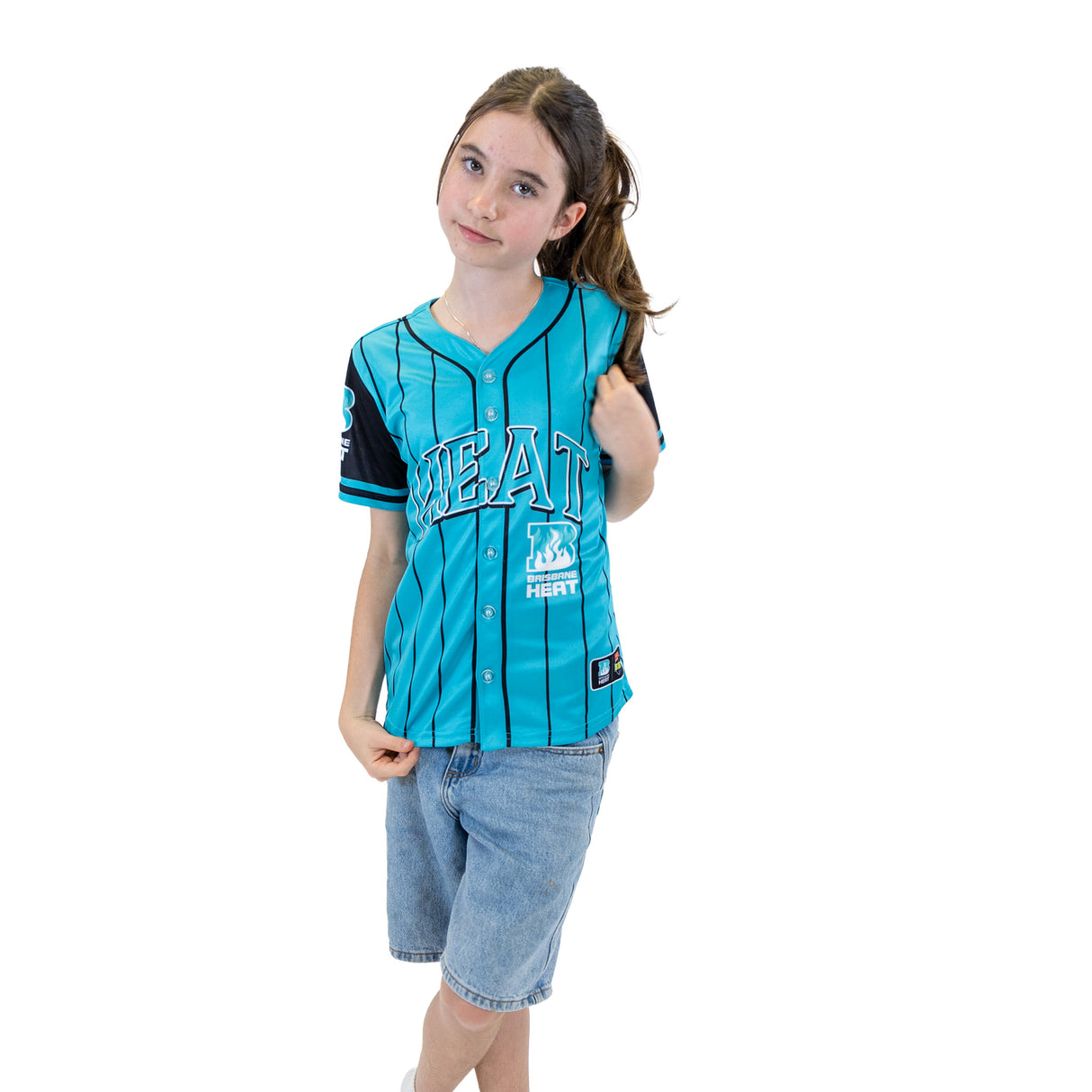 BBL Brisbane Heat 'Slugger' Baseball Shirt - Youth - Ashtabula