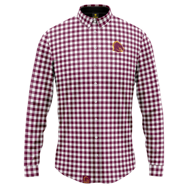 NRL Broncos 'Dawson' Dress Shirt - Ashtabula