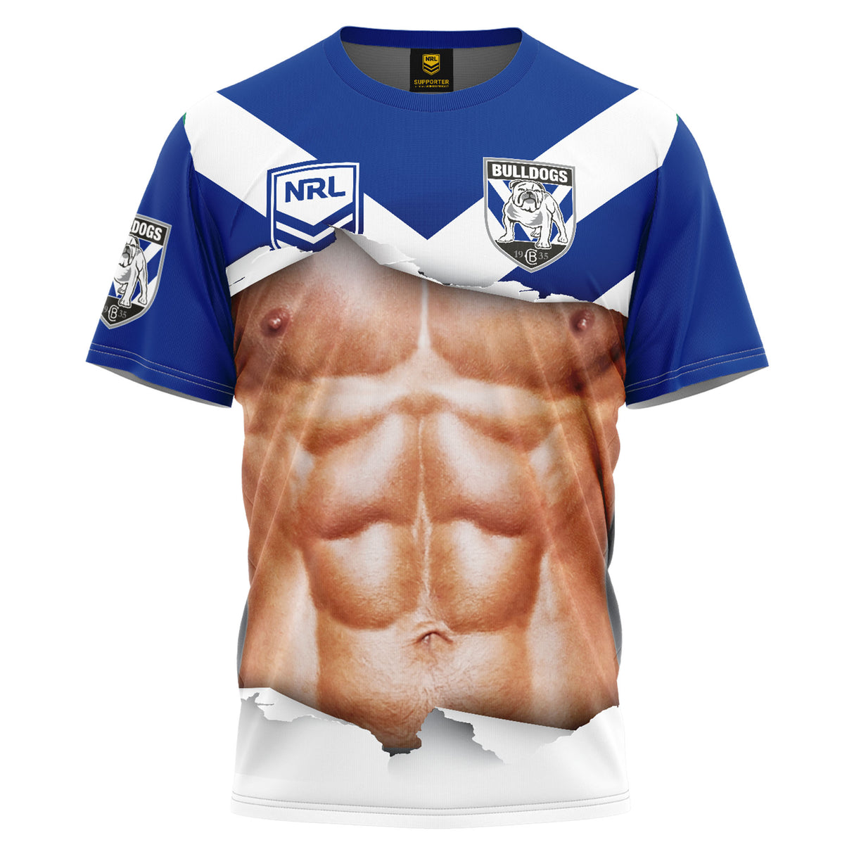 NRL Bulldogs Ripped Tee - Ashtabula