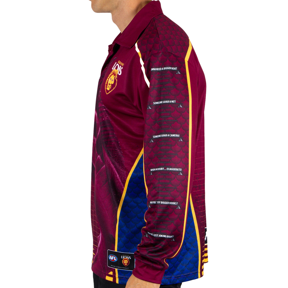 AFL Brisbane Lions Footy n Fishing Shirt - Adult - Ashtabula