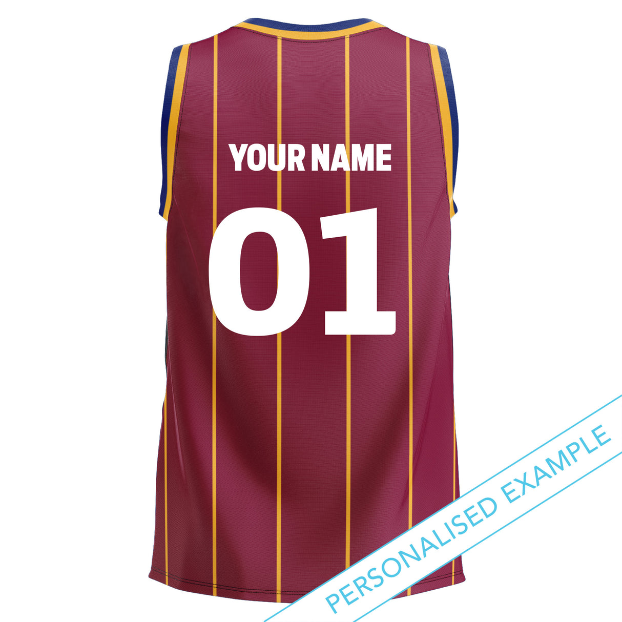 AFL Brisbane Lions 'Harlem' Basketball Singlet - Youth - Ashtabula