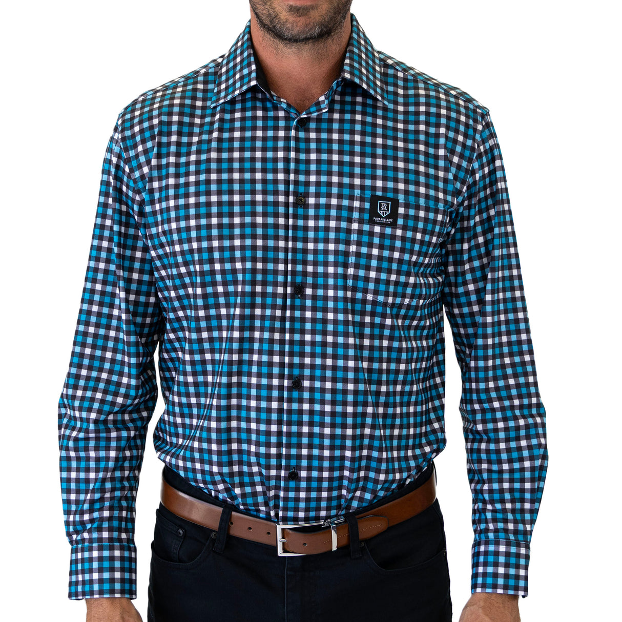 AFL Port Adelaide 'Crossfield' Dress Shirt - Ashtabula