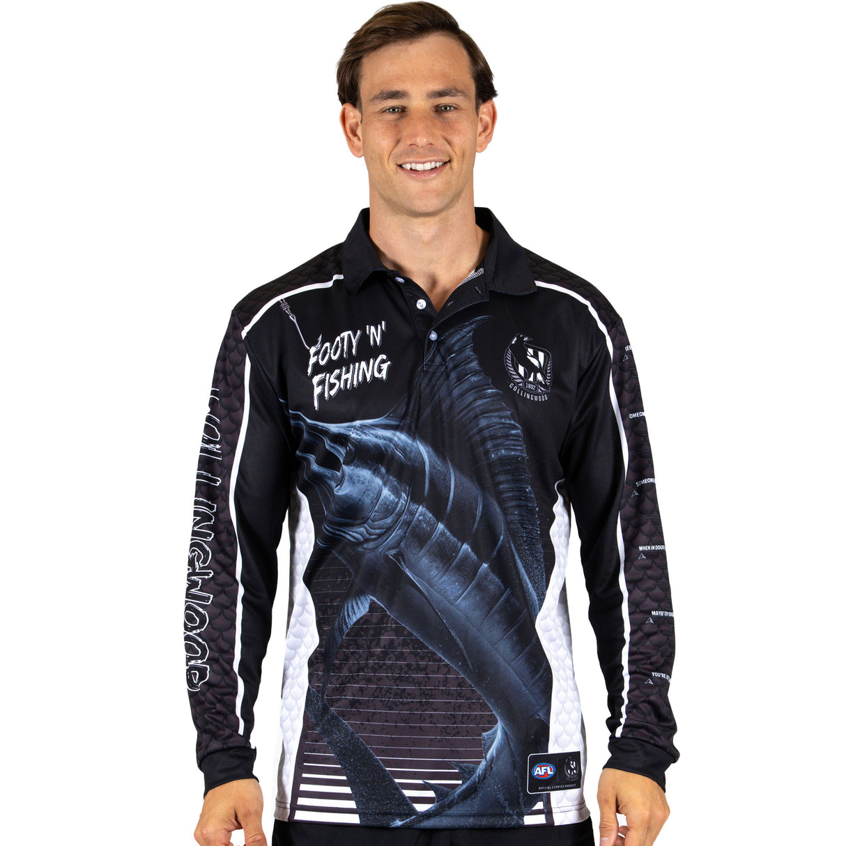 AFL Collingwood Footy n Fishing Shirt - Adult - Ashtabula