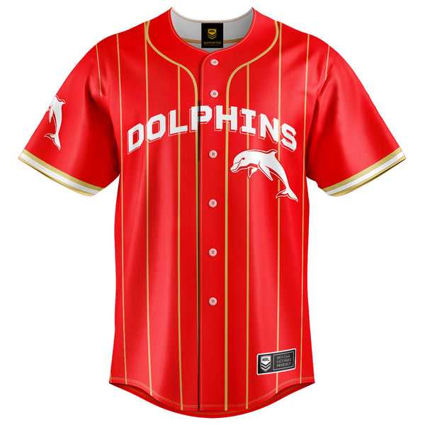 NRL Dolphins 'Slugger' Baseball Shirt - Ashtabula