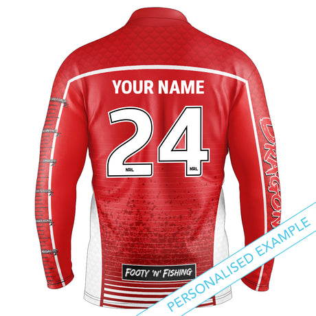 NRL Dragons 'Barracuda' Fishing Shirt - Youth - Ashtabula