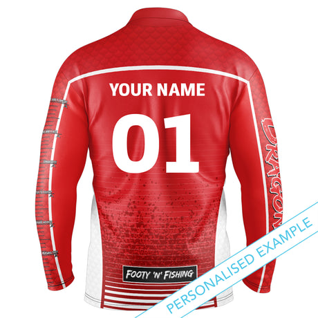 NRL Dragons 'Barracuda' Fishing Shirt - Adult - Ashtabula