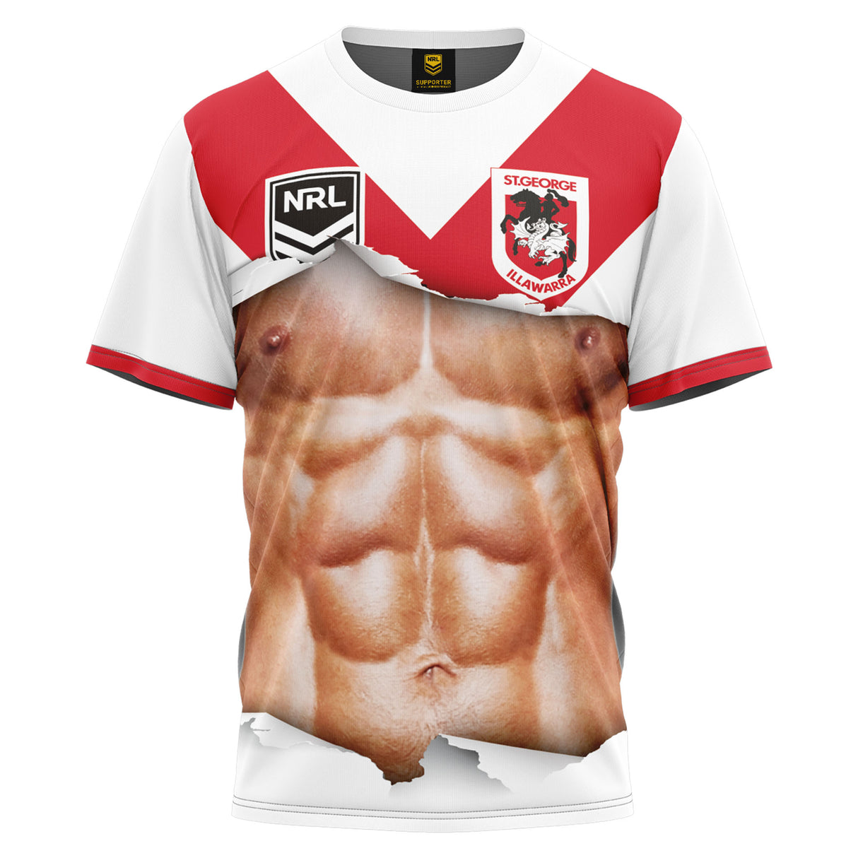 NRL Dragons Ripped Tee - Ashtabula