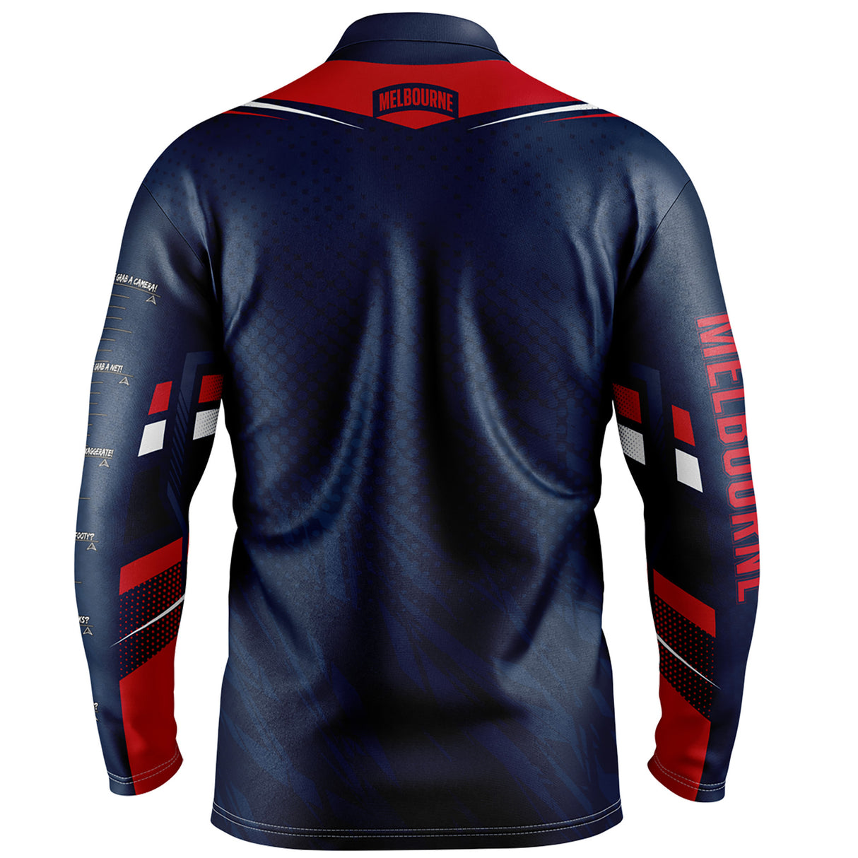 AFL Melbourne Demons 'Cyber' Fishing Shirt - Youth - Ashtabula