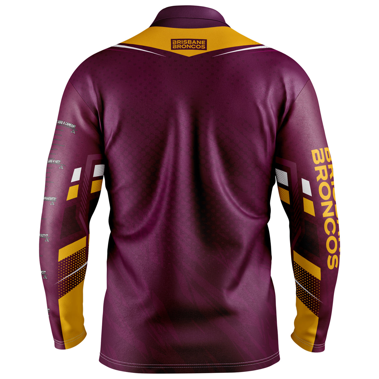 NRL Broncos 'Cyber' Fishing Shirt - Youth