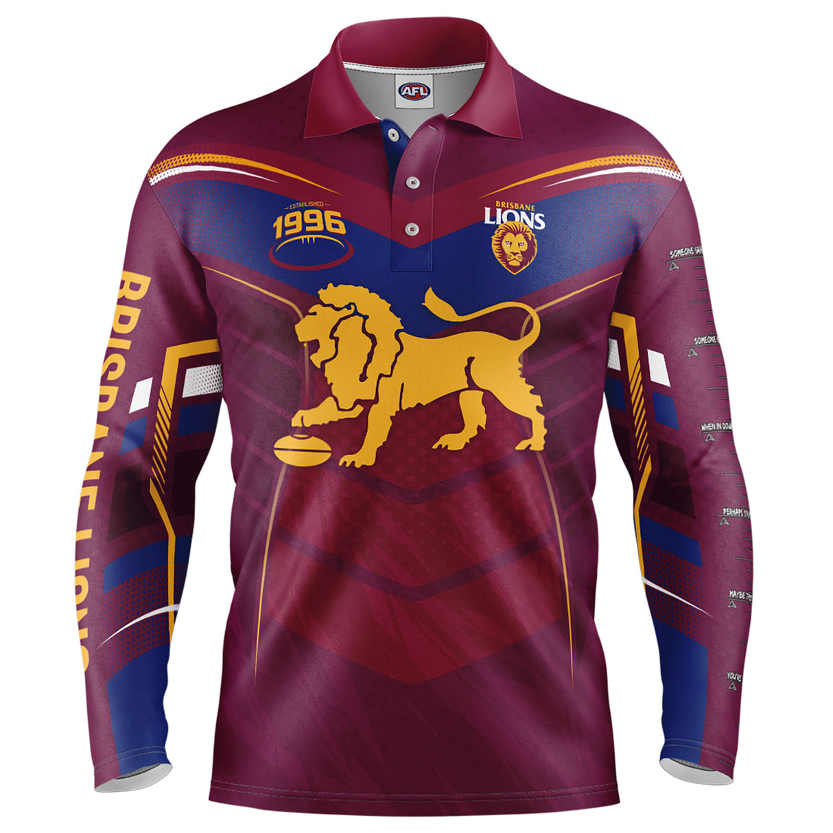 AFL Brisbane Lions 'Cyber' Fishing Shirt - Youth - Ashtabula