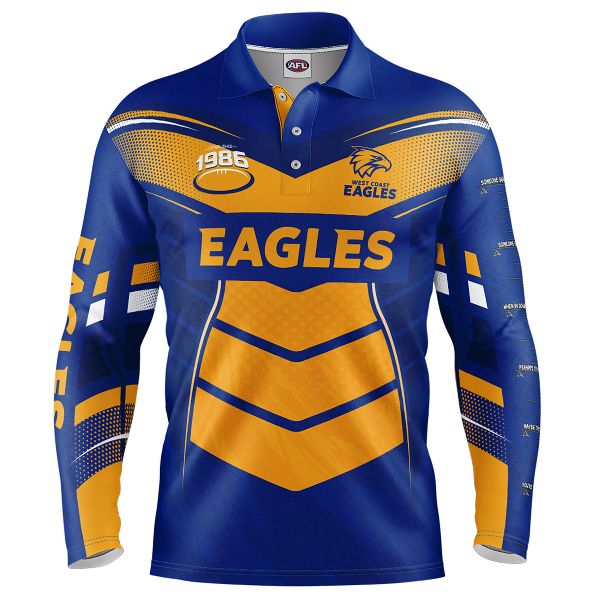 AFL West Coast Eagles 'Cyber' Fishing Shirt - Youth - Ashtabula
