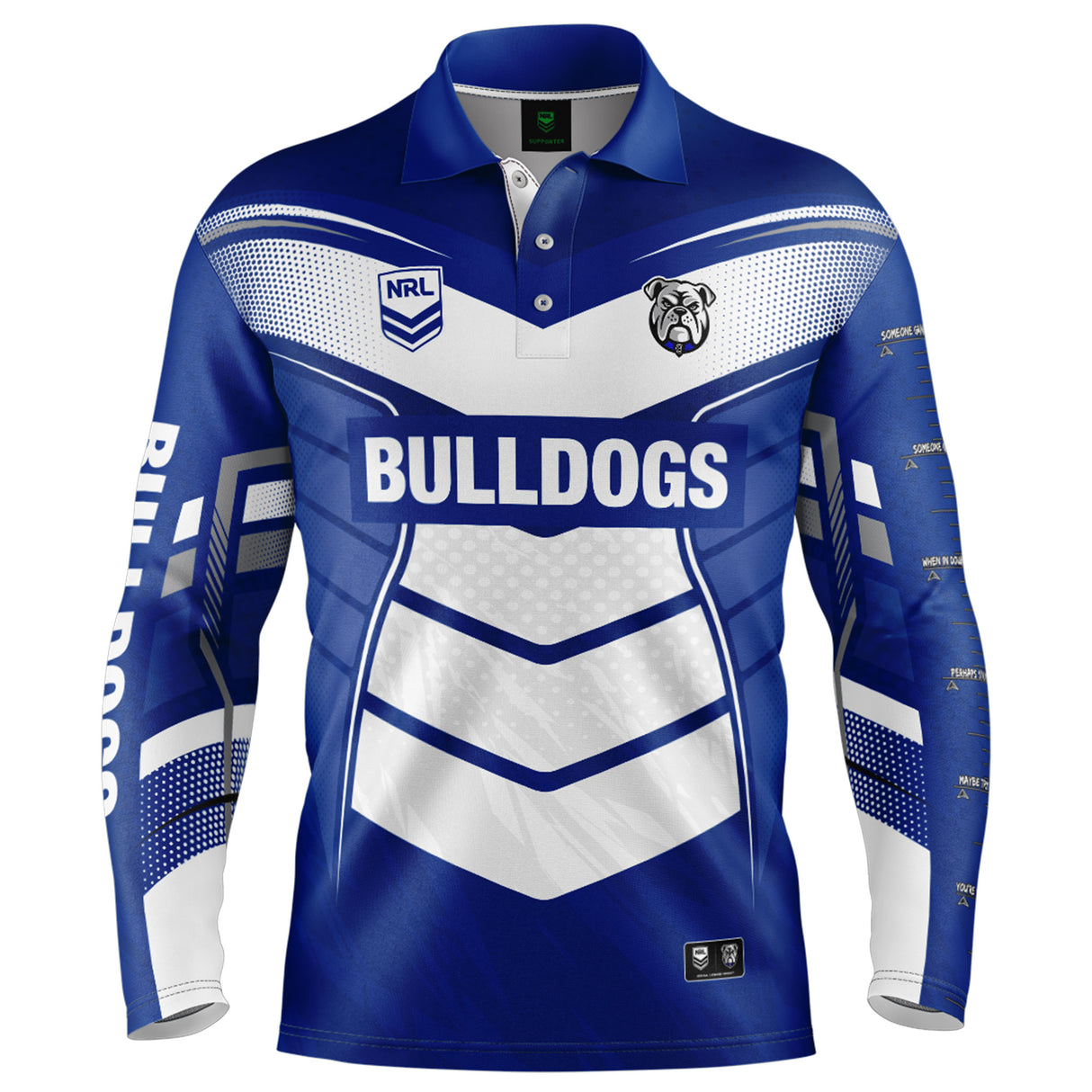 NRL Bulldogs 'Cyber' Fishing Shirt - Adult