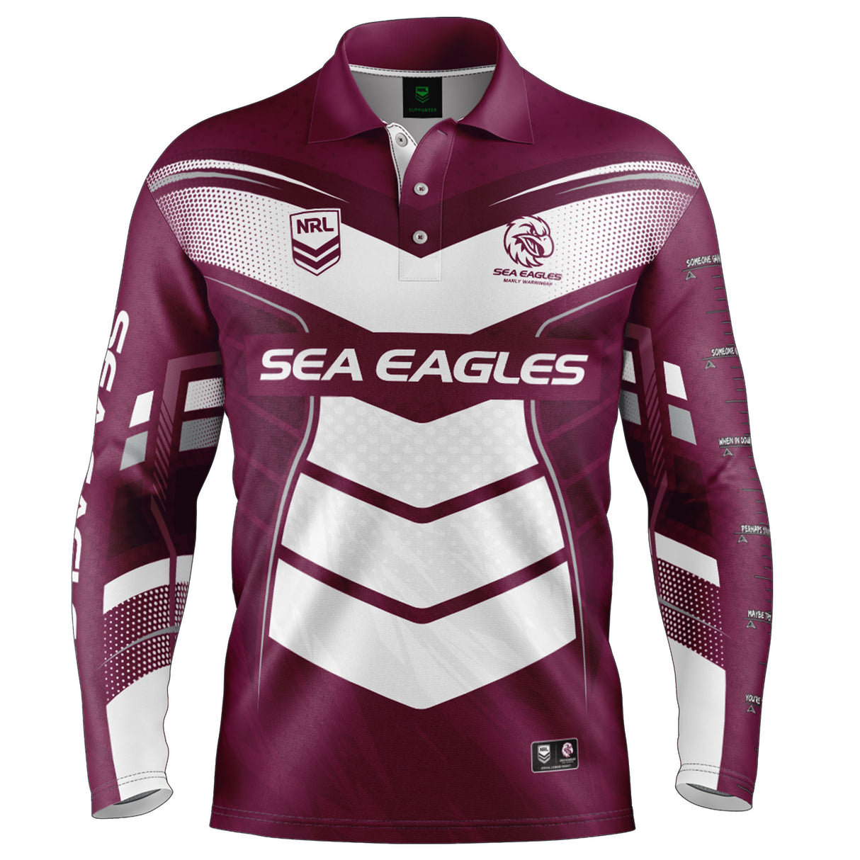 NRL Sea Eagles 'Cyber' Fishing Shirt - Youth - Ashtabula
