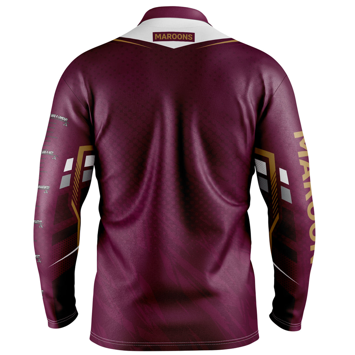 QLD Maroons 'Cyber' Fishing Shirt - Youth - Ashtabula