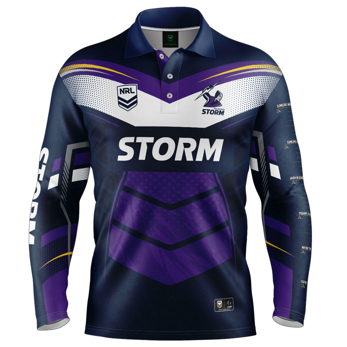 NRL Storm 'Cyber' Fishing Shirt - Youth - Ashtabula