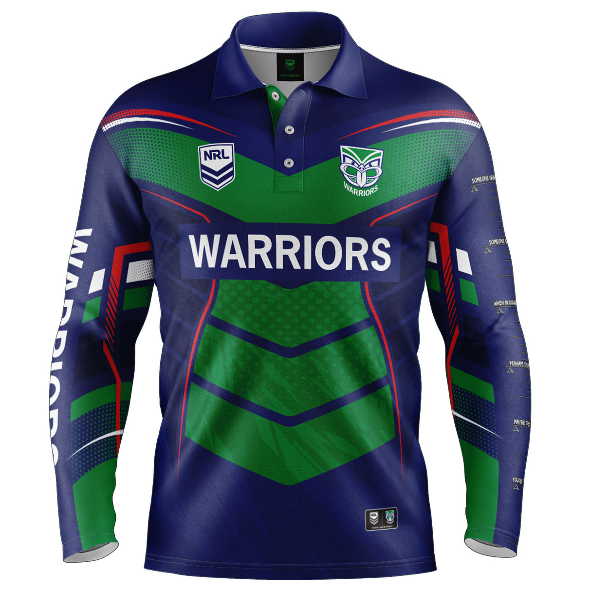 NRL Warriors 'Cyber' Fishing Shirt - Youth - Ashtabula