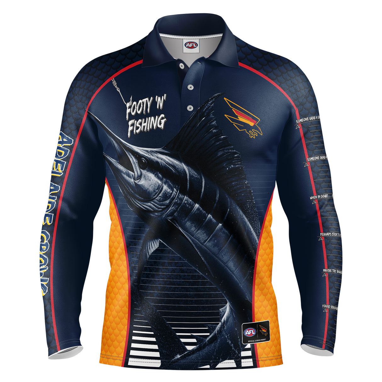 AFL Adelaide Crows Footy n Fishing Shirt - Youth - Ashtabula