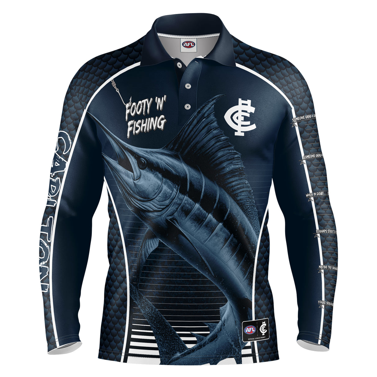 AFL Carlton Footy n Fishing Shirt - Youth - Ashtabula