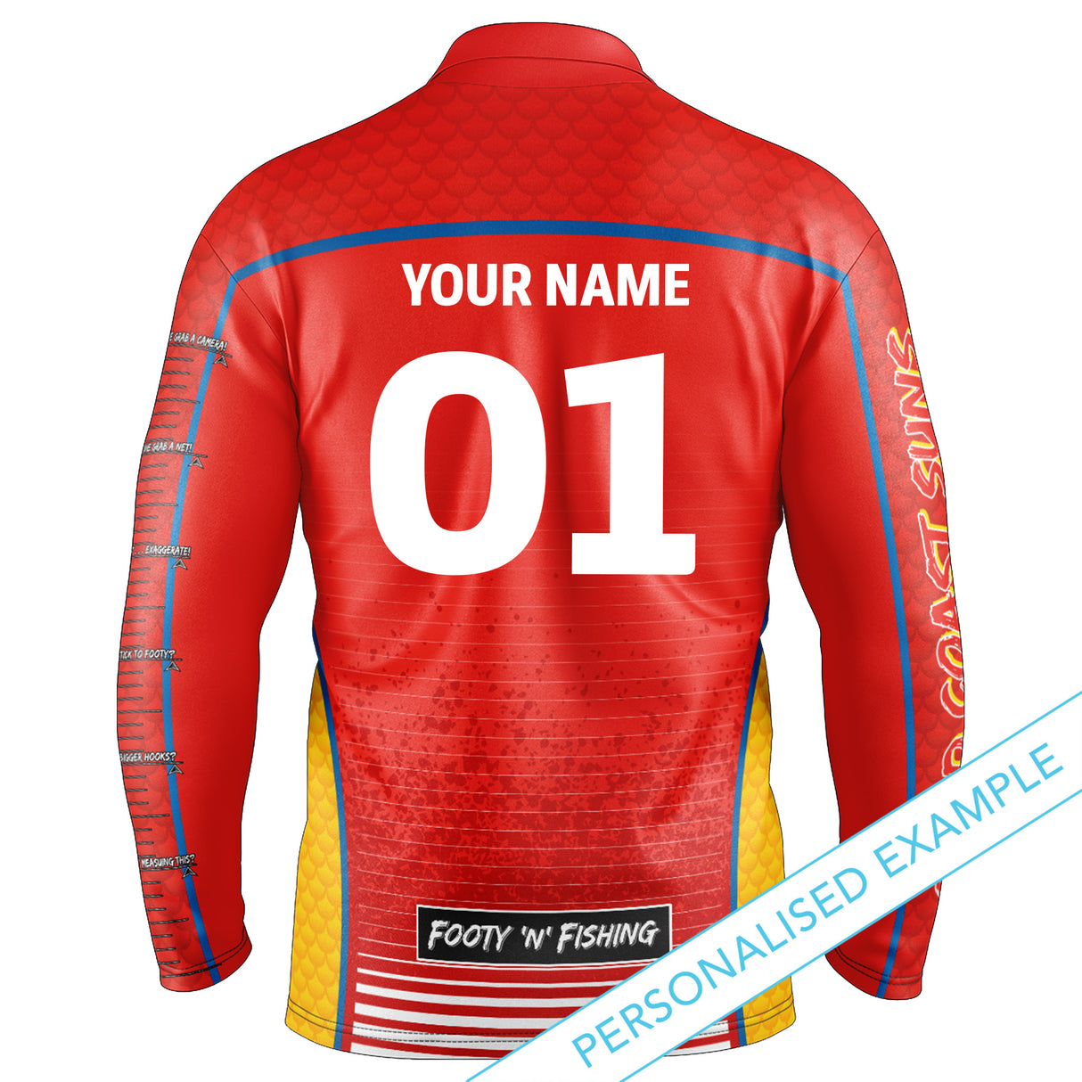AFL Gold Coast Suns Footy n Fishing Shirt - Youth - Ashtabula