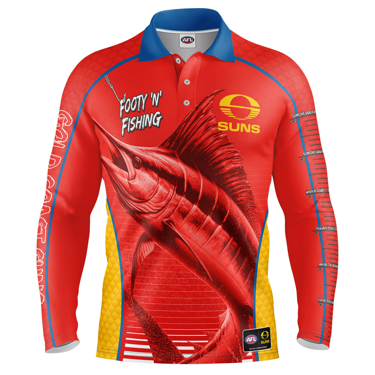 AFL Gold Coast Suns Footy n Fishing Shirt - Youth - Ashtabula