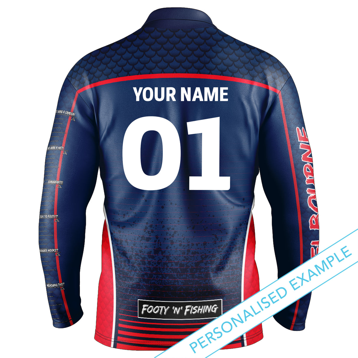 AFL Melbourne Demons Footy n Fishing Shirt - Youth - Ashtabula