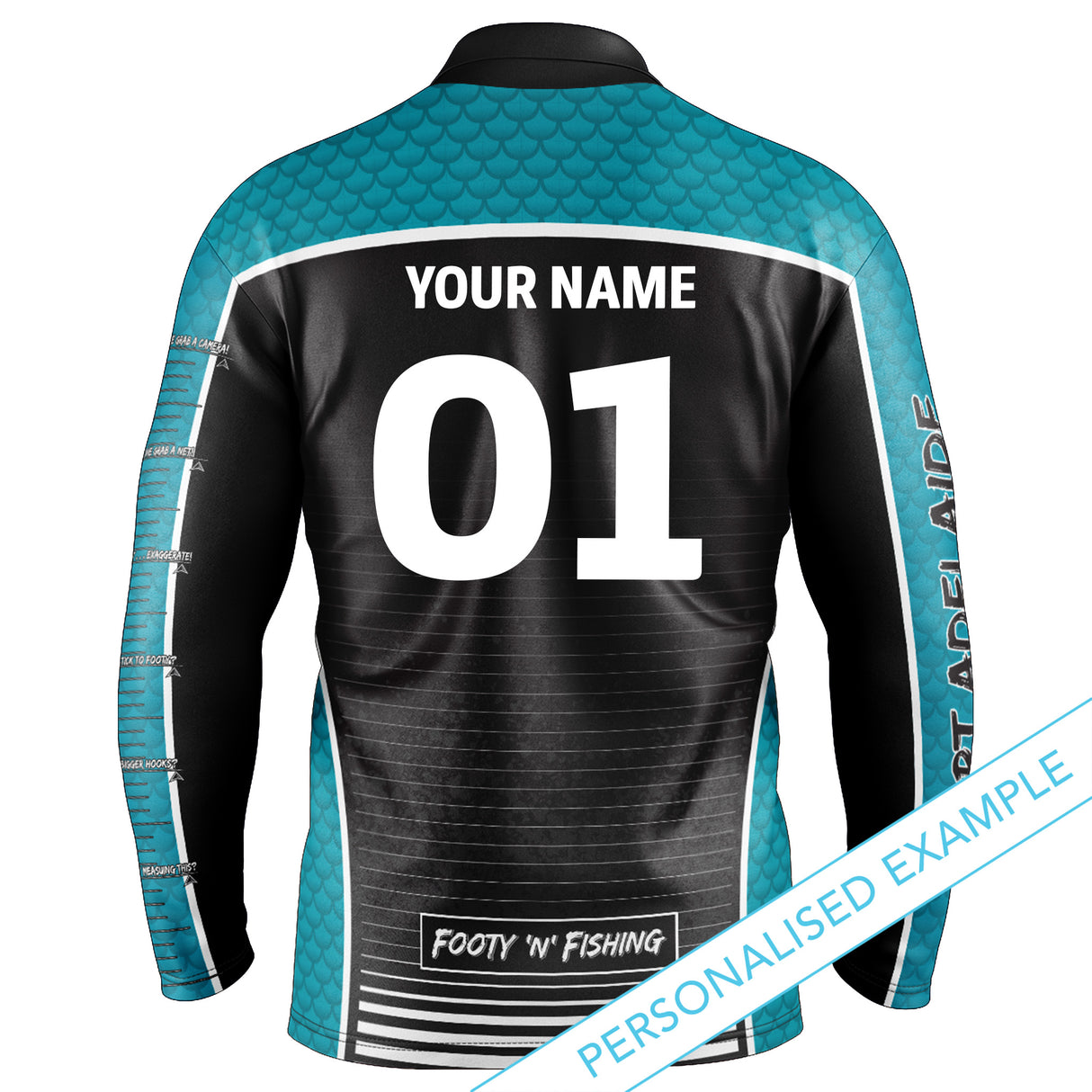 AFL Port Adelaide Footy n Fishing Shirt - Adult - Ashtabula