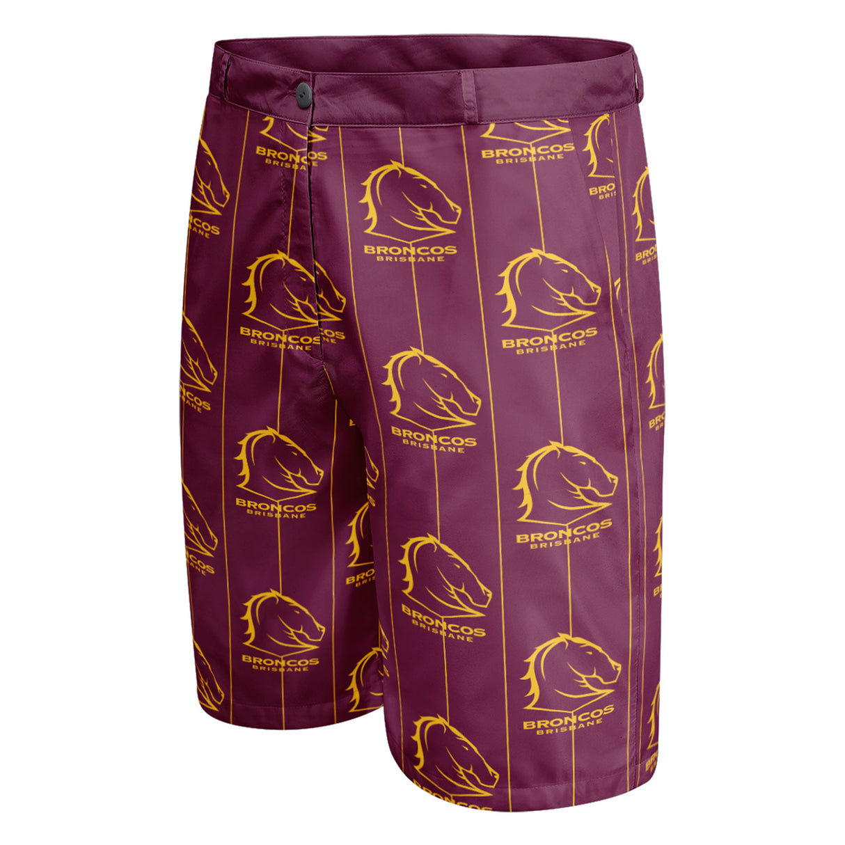 NRL Broncos 'Front Bar' Dress Shorts - Ashtabula