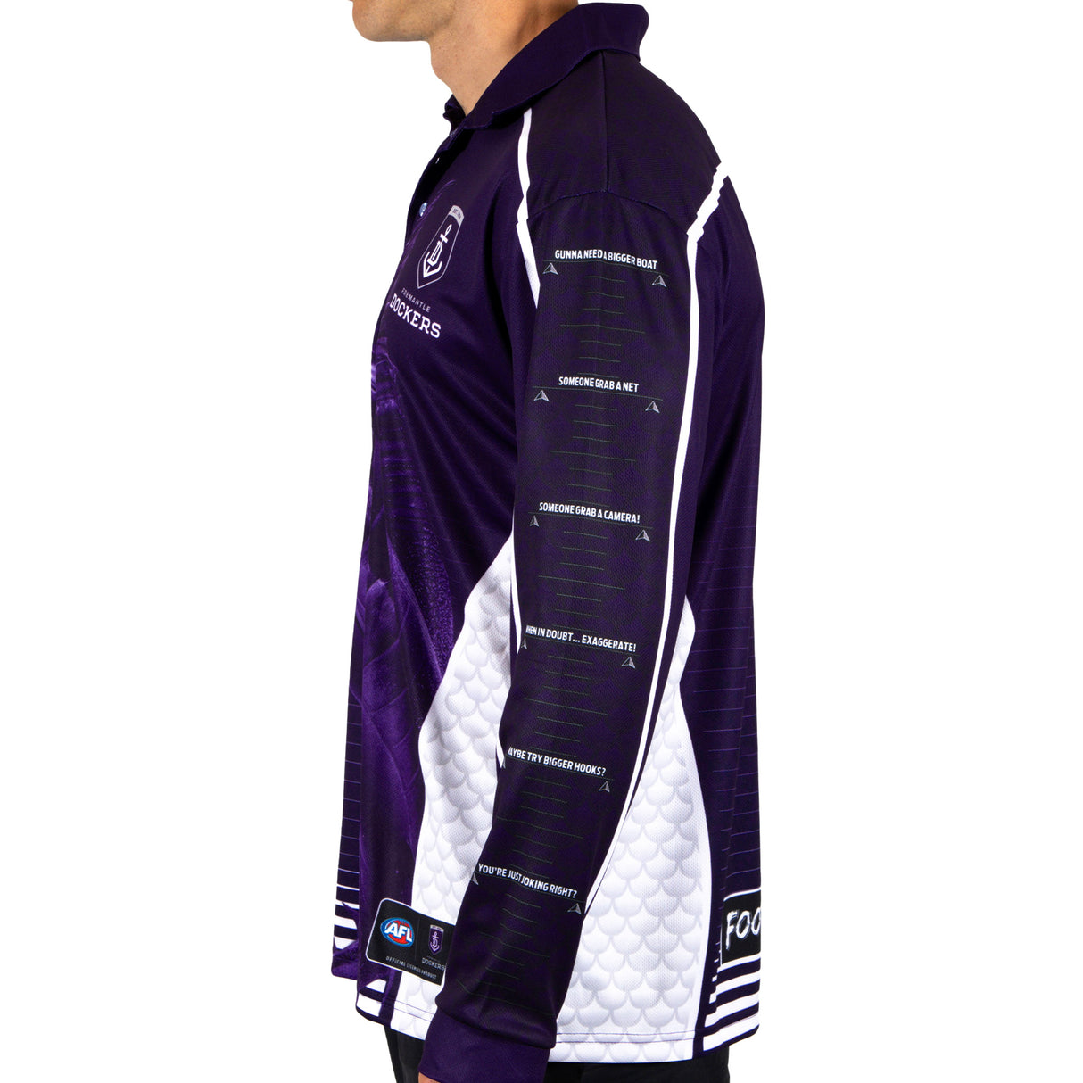 AFL Fremantle Dockers Footy n Fishing Shirt - Adult - Ashtabula