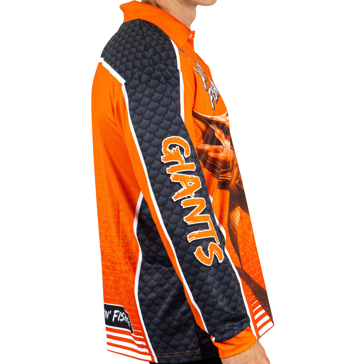 AFL GWS Giants Footy n Fishing Shirt - Adult - Ashtabula