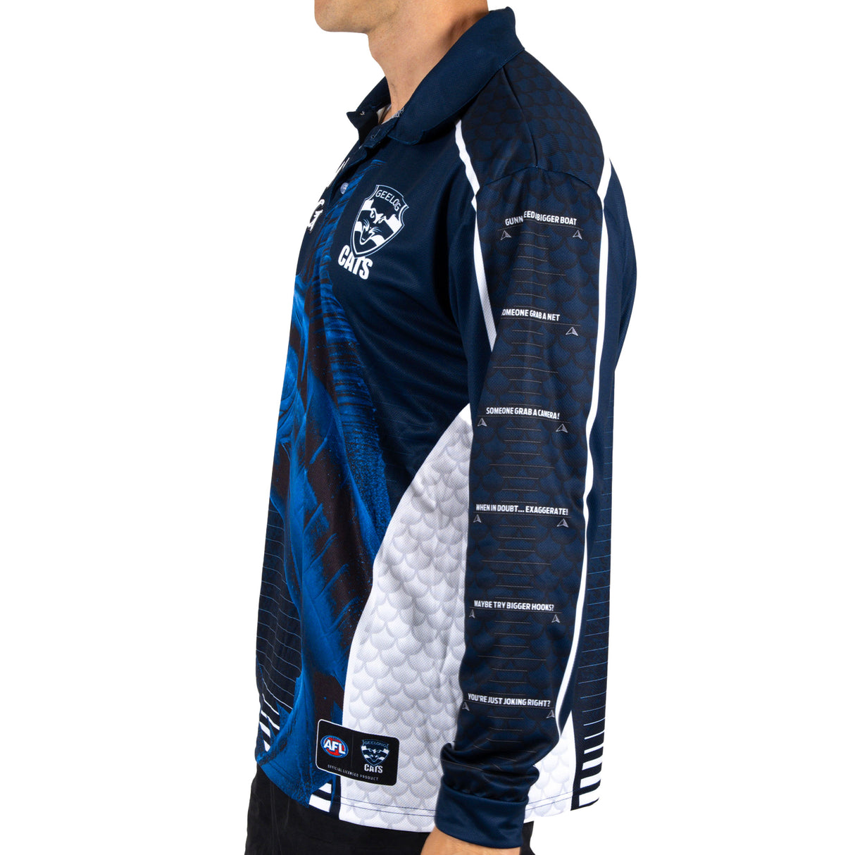 AFL Geelong Cats Footy n Fishing Shirt - Adult - Ashtabula