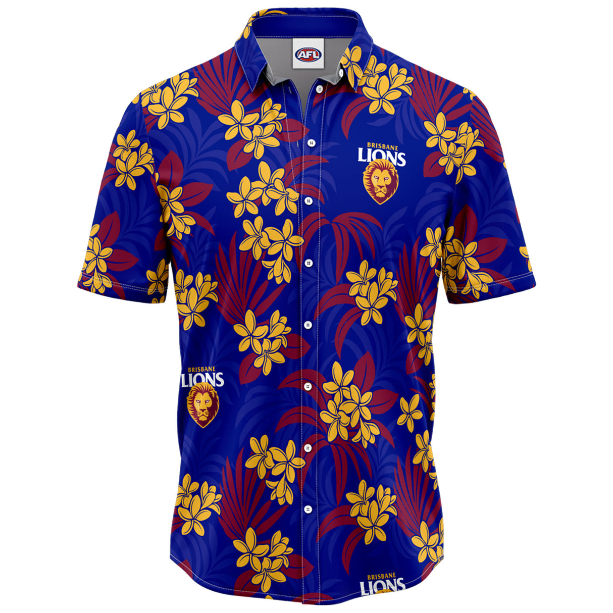 AFL Brisbane Lions 'Reef' Hawaiian Shirt - Ashtabula
