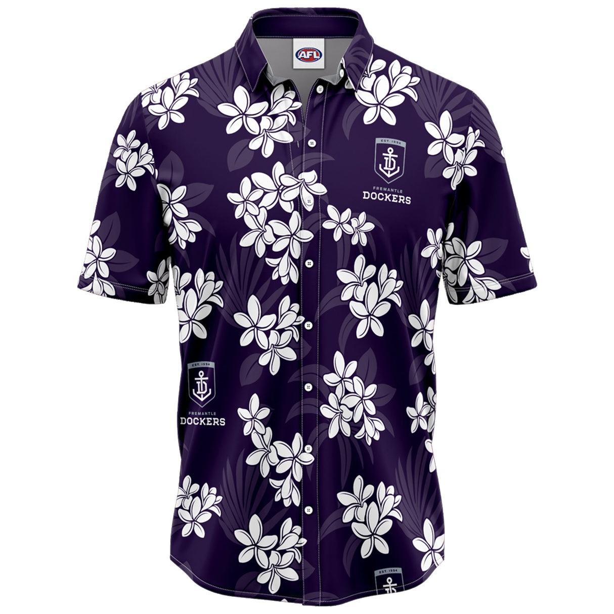 AFL Fremantle Dockers 'Reef' Hawaiian Shirt - Ashtabula
