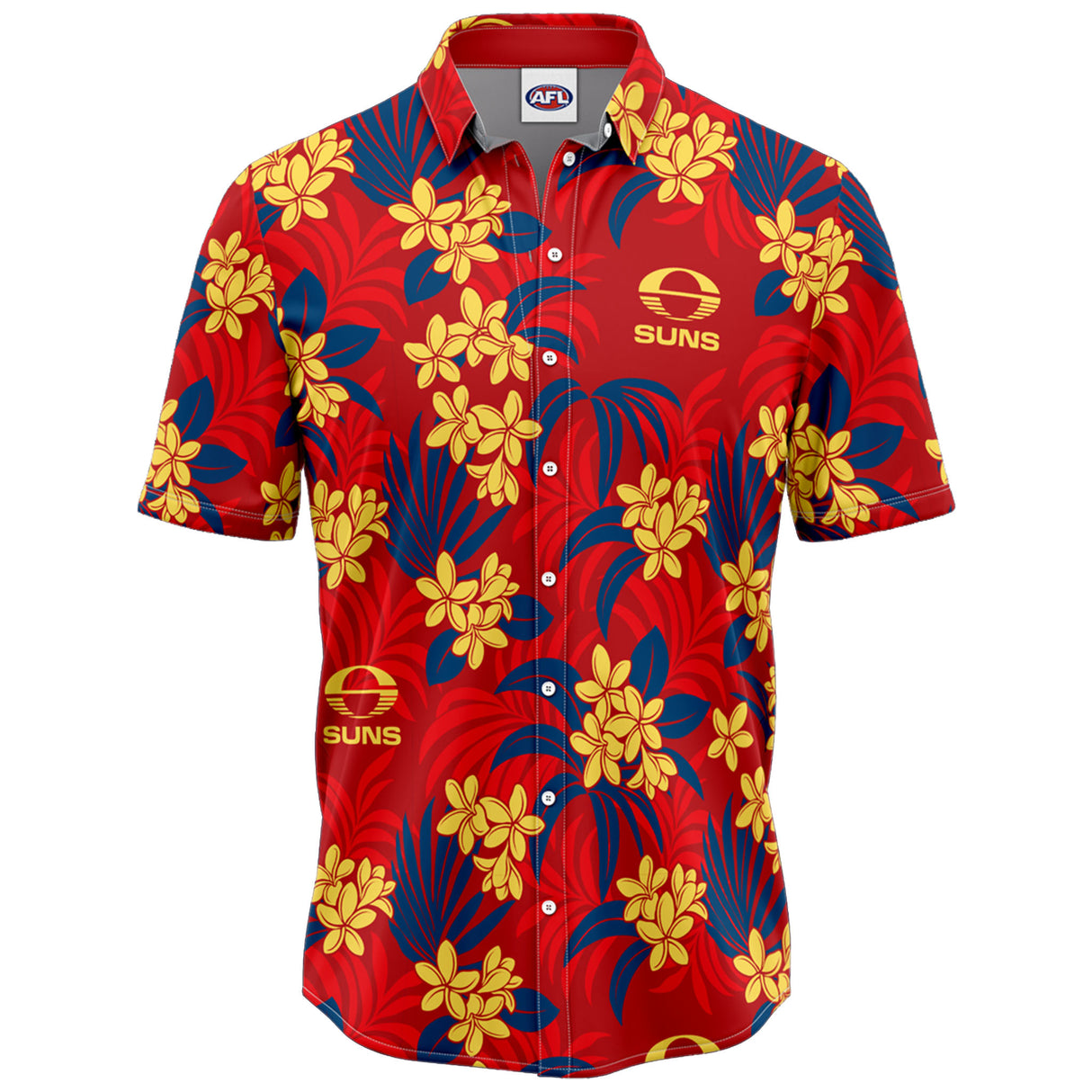 AFL Gold Coast Suns 'Reef' Hawaiian Shirt - Ashtabula