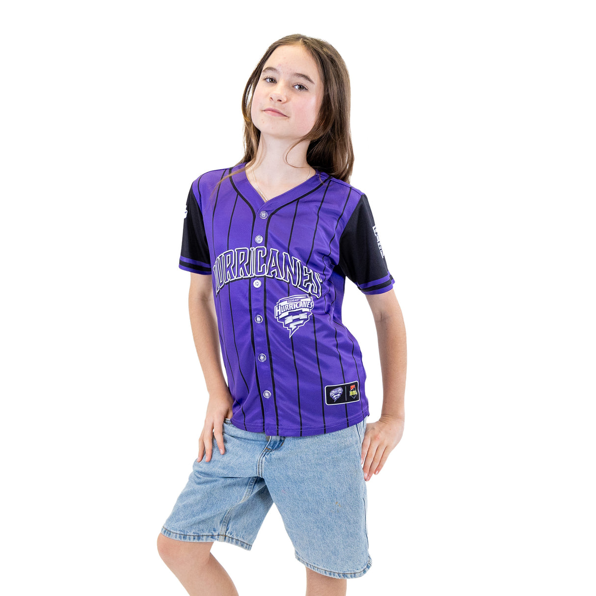 BBL Hobart Hurricanes 'Slugger' Baseball Shirt - Youth - Ashtabula