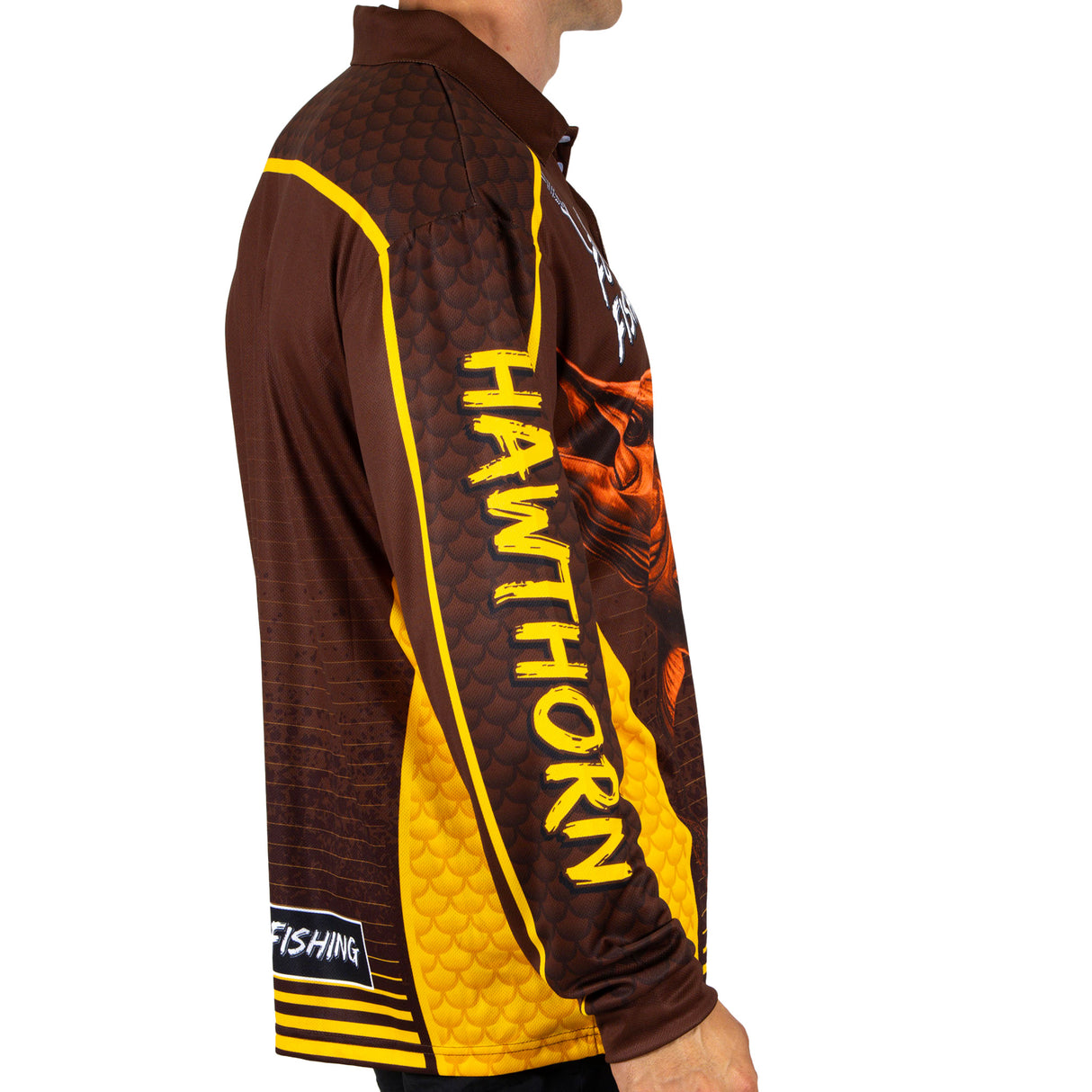AFL Hawthorn Footy n Fishing Shirt - Adult - Ashtabula