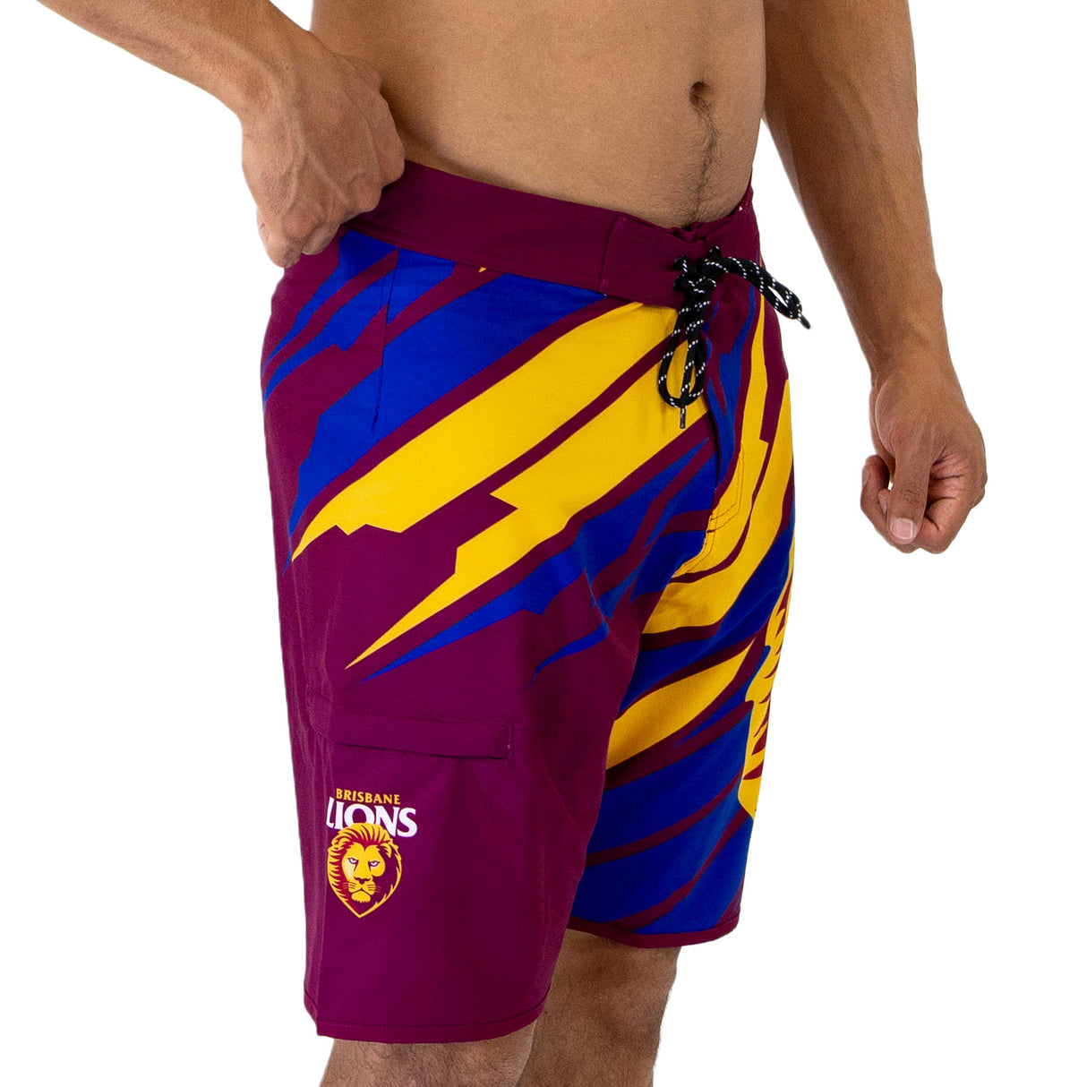 AFL Brisbane Lions 'Ignition' Board Shorts - Ashtabula