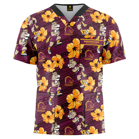 NRL Broncos 'North Shore' Scrubs - Ashtabula