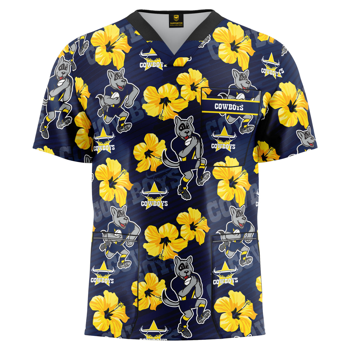 NRL Cowboys 'North Shore' Scrubs - Ashtabula