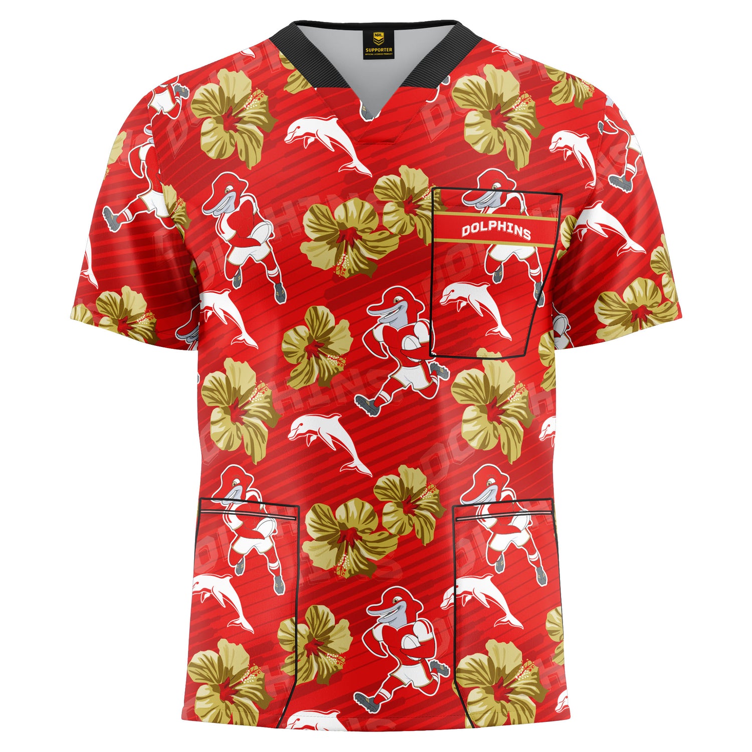 NRL Dolphins 'North Shore' Scrubs - Ashtabula