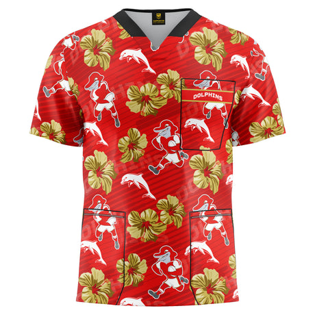 NRL Dolphins 'North Shore' Scrubs - Ashtabula