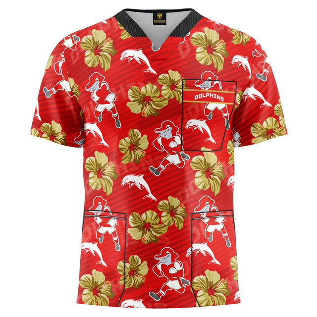 NRL Dolphins 'North Shore' Scrubs - Ashtabula