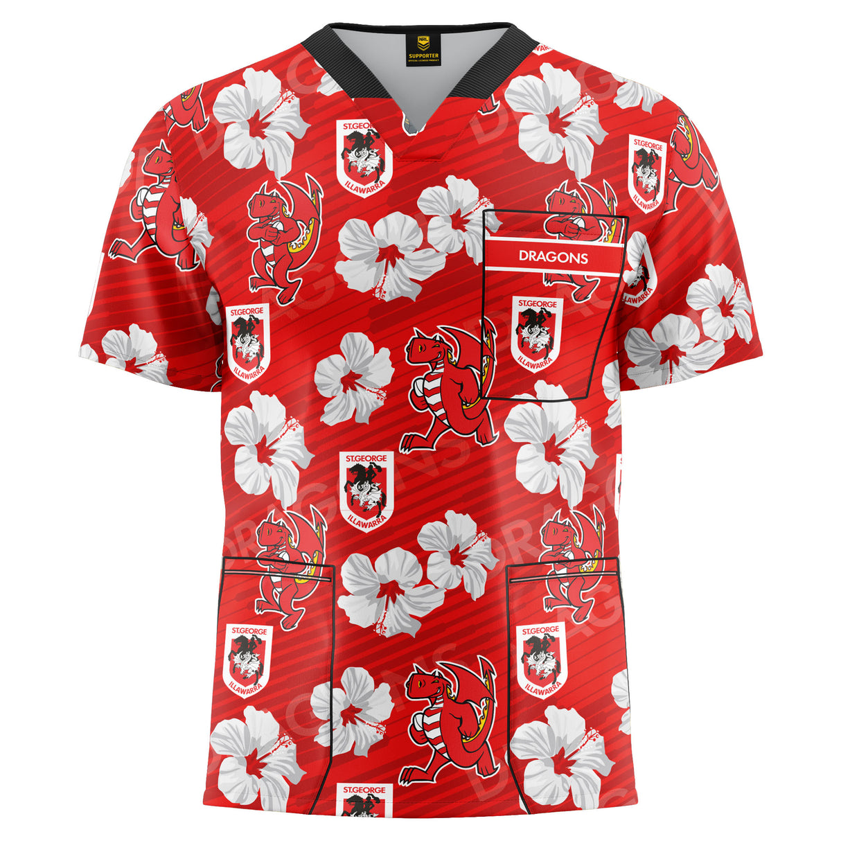 NRL Dragons 'North Shore' Scrubs - Ashtabula
