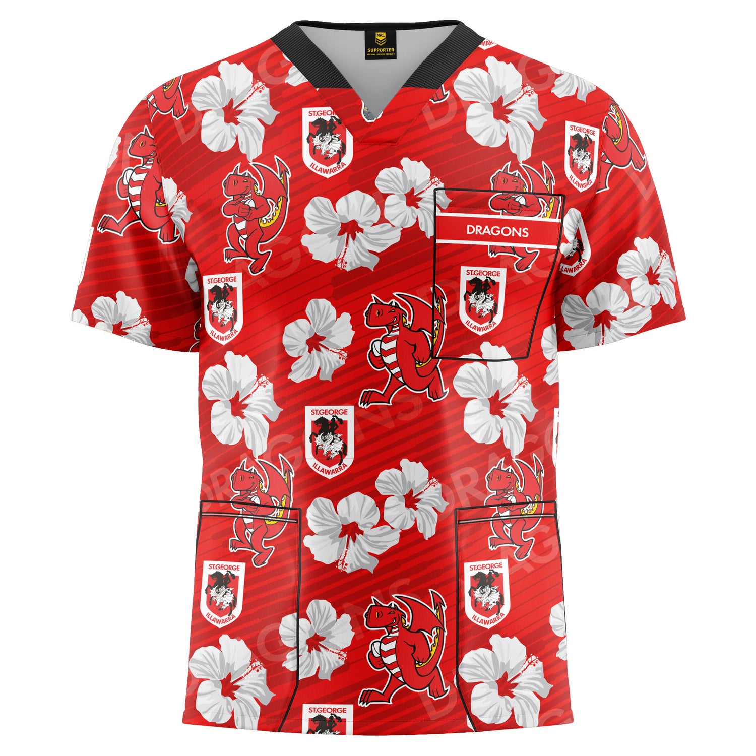 NRL Dragons 'North Shore' Scrubs - Ashtabula
