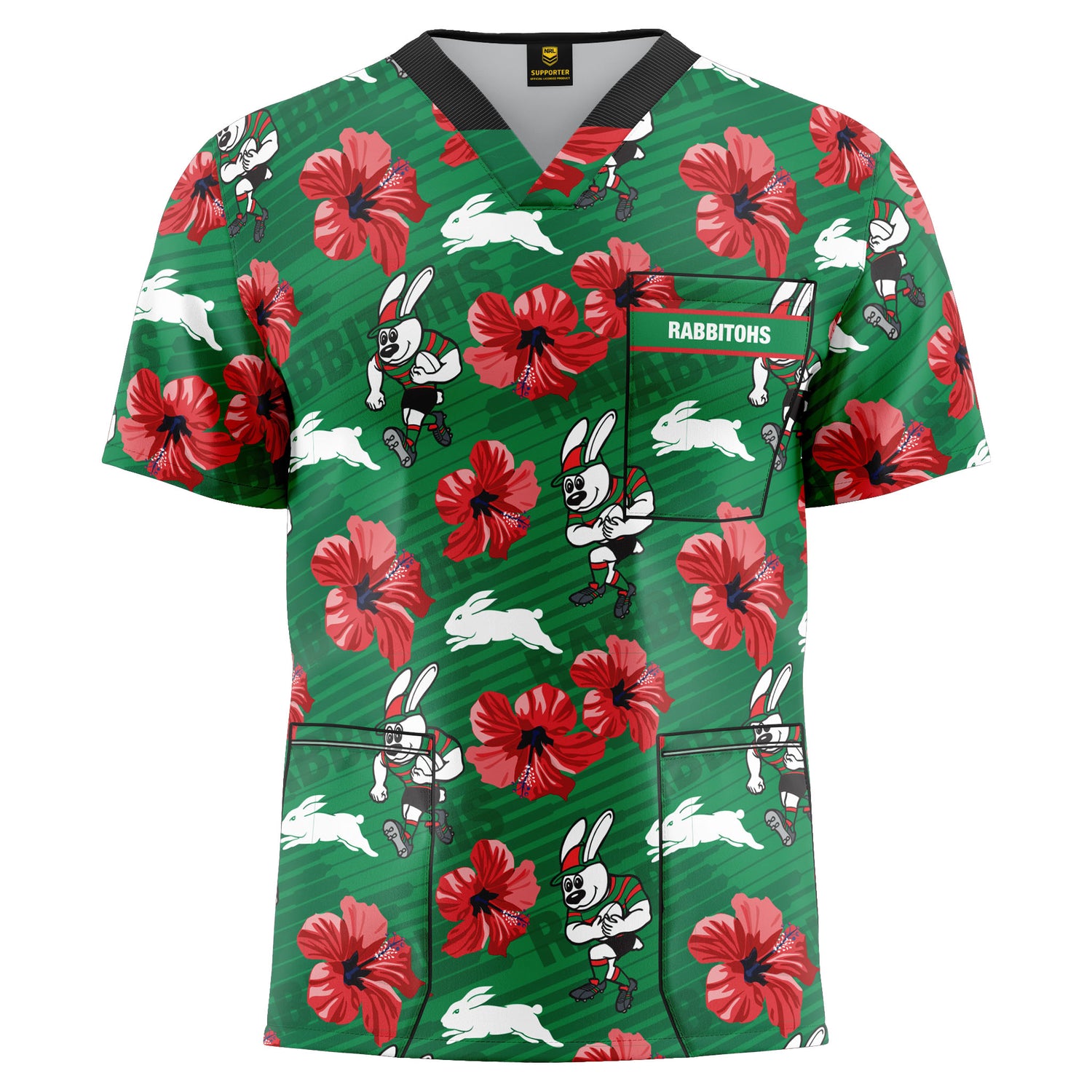 NRL Rabbitohs 'North Shore' Scrubs - Ashtabula